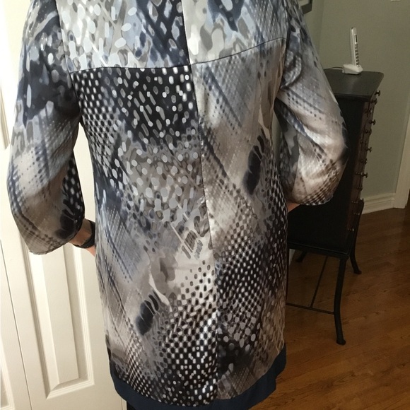 Lauren Vidal dress, print shades of blue, silky appearance - Picture 2 of 2